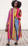 Multi Color Print Africa Long Blouse