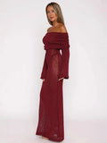 Summer New Solid Fashion Word Long Dress Dress Dress