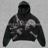 Hooded Sweatshirt Network Red Hooded Foliage New Hot-Selling Printed