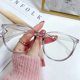 Anti Blue Light Unisex Round Eyeglass Frame Glasses Spectacles Clear Lens Eyewear