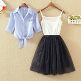 Women Dresses Summer 2022 New Korean Fashion Short Sleeve Shirt White Oversized Clothes Midi Casual Mesh Tulle Pink Plus