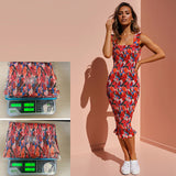 Women's Clothing 2026 Spring And Summer Flowers Long Slings Lotus Side Hem To Repair The Long Dress