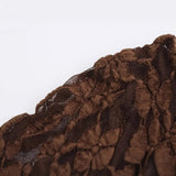 2025 New Fashion Temperament Round Horn Sleeve With Lace Dress