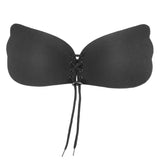 Seamless Strapless Bra Women's Super Push Up Bra Self-Adhesive Silicone Wedding Party Underwear A B C D E F Cup Fly