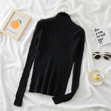 Warm Slim Cashmere Sweater Knitted Tops Autumn Winter Pullover Turtleneck Women Sweaters Jumper Solid Soft Pull Femme