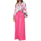 Women's Dress 2025 Printed Shirt Long-Sleeved INS Style Trousers Fashion Winter Wear