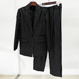 New Star Temperament Loose-Cut Hot Diamond Suit Trousers Set Two