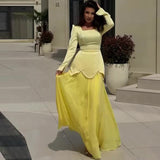 New Women's Square Collar Long Sleeve Elegant Pearl Decoration Splicing Long