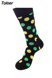 Classic Colorful Dot Printed Happy Socks Men Casual Combed Cotton Harajuku Socks Funny Crew Socks For