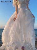 Vintage Dress Women Elegant Party Midi Dress Female Holiday Designer Chic Square Collar Korean Fashion Dress 2022