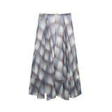 Women's Holiday Style Snake Print Irregular Wide Swing Skirt