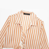 New Street Style Casual Loose Single-Breasted Striped Shirt 9878098-Outfit
