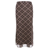 Autumn New Women's College Style Retro Print Repair Height Waist Open