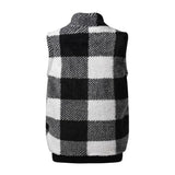 Women's Vest 2025 New Lattice Plush Shirt Vest Collar Sleeveless Women's
