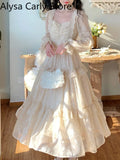 Party Court Vintage Fairy Dress Women Sweet Ruffles High Waist Elegant Princess Dress Female 2022 Summer Casual Classy Party Dress
