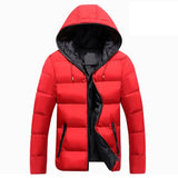 Winter Warm Hooded Parka Coat Men 2021 New Autumn Fashion Casual Slim Parka Men Thick Waterproof Zipper Coat