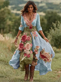 Shirt Dress Bohemian Holiday Dress Print