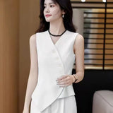 Vest Women 2025 Autumn New Temperament Career Inside And Outside Wear Design To The Sleeveless Vest Top