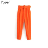 Women Fashion Solid Colors Ankle Length Pants Chic Business Trousers Office Lady Zipper Fly Pantalones Mujer Pants