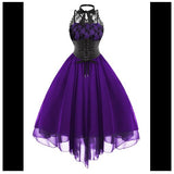 Summer Round Round Neckt Sexy Temperament Bumpy Personality Chiffon Solid Color Retro Sleeveless Dress