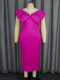 Sexy Bow Spiked Sling Skirt Christmas Party Sweet Spicy High-Waist Dress