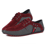 Men Flats Moccasins Shoes Male Formal Oxfords Shoes Lace Up Casual Dress Shoes Breathable Loafers Black Zapatos