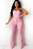 Sexy Strapless Pleated Top And Pant