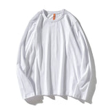 Men Cotton T-Shirts Men's Fashion Solid Color Long Sleeve Tees Male Simple Wild Casual O-NeckT Shirt