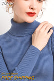 Turtleneck Women Sweaters Autumn Winter Tops Slim Pullover Knitted Sweater Soft Warm Pull Basic For Women Jumper
