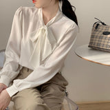 White Shirt Female Long Sleeve Spring Design Fashion Niche Shirt Professional