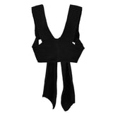 2021 Sleeveless Knitted Crop Sweater Sexy Autumn Summer Fashion Vest Black Casual White Jumper Top Female Pullover