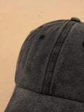 Vintage Black Wash Baseball Cap-Outfit