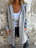 2025 New Hot Fashion Long-Sleeved Solid Coat Women's