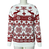 Top Jumper Knitwear Hot Christmas Santa Claus Xmas Printing Long Sleeve O-neck Christmas Knitting Pullover Women