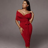 Woman Sexy Dress Multi Way Lacing Blouse High Waist Bust Pleated Skirt Fashion 2-piece Suit Set Elegant Party