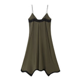 New Color Matching Fashion Suspender Dress 5607712-Outfit