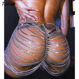 Diamond Chain Shorts Party Night Club rhinestone Shine Shorts Evening Party costume Clothing