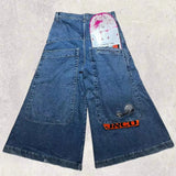 Baggy Jeans Y2K Original Hip-Hop Vintage Pattern Jeans Street Men Rest-Outfit