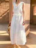 Windless Vest Small Top + White Dress Women's Holiday Style Suit Women's Summer Women's Summer