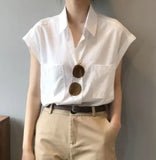 New Oversize Women Blouses Summer Tops Femme Casual Womens Blouse Maxi Girls White Shirt Short Sleeve Plus Size