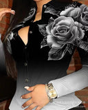 E-Commerce Positioning Printing + Gradual Blouse Cardigan-Outfit