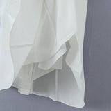 Sexy White Square Collar Low Chest Corset Style Mini Dress Short Puff Sleeve Women Ruched Pleated Front Center Buttons Robe-Outfit