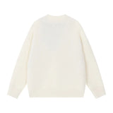 Autumn And Winter New Korean Version Sweet And Gentle Design Fake Scarf Style Imitation Wool Soft Sweater-Outfit
