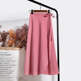 Women Tender Charm Daily Pure Chiffon Ulzzang Side-slit College Elegant Simple Clothing Summer Leisure Artistic