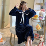 Cute Heart Fur Suit Set Home Wear Dresses Outfits Women Winter Warm Fur Cute Kwaiit Dress Party Night Female