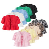2025 New Women's Leopard Print Short-Sleeved