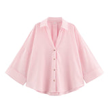 New Women's Fashion Set Simple Linen-Blend Long-Sleeved