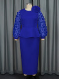 Party Party Wind Pink Dress Fashion Perspective Sleeve High Waist Dress