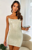 Sexy Sequins Straps Sleeveless Mini