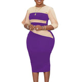 Plus-Size Women's Clothing 2025 Spring New Fashion Temperament OL Five-Sleeve Bagted Hip